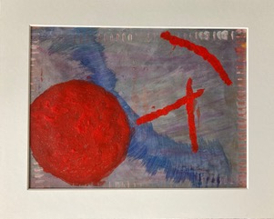 Abstract Acryl op Papier 40x30cm € 125,00