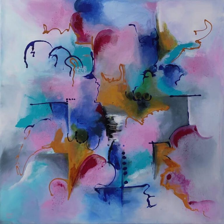 344-Abstract 144 Acryl 70x70cm € 300,00