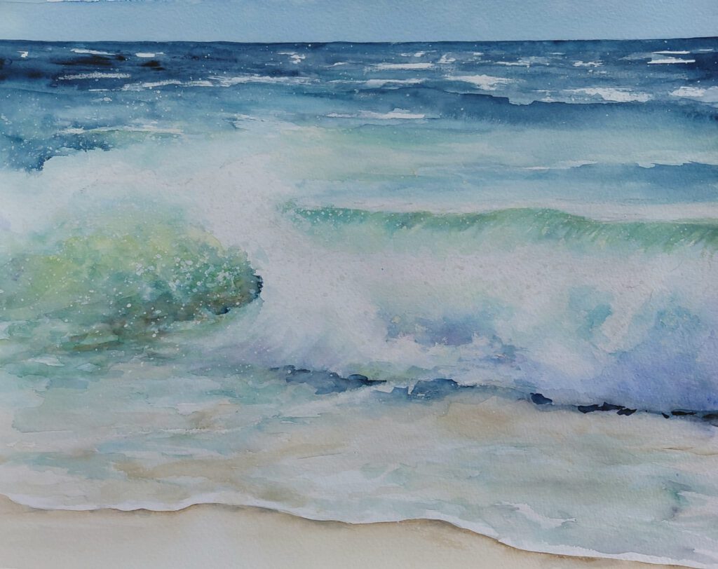 Aan zee Aquarel 50 × 40 € 90,00