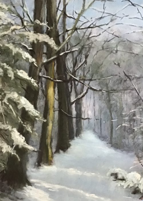 White Christmas- pastel 30 x 30 cm - €100,00
