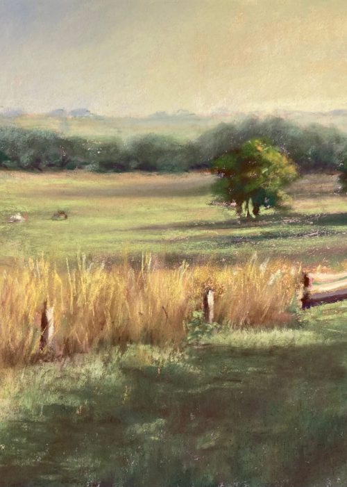 Zomeravond in de Ardennen- pastel 30 x 40 cm - €110,00
